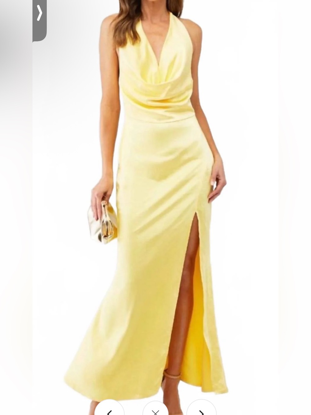 $240 msrp Elliatt butter Yellow Gweneth Maxi Dress xs bridesmaid prom